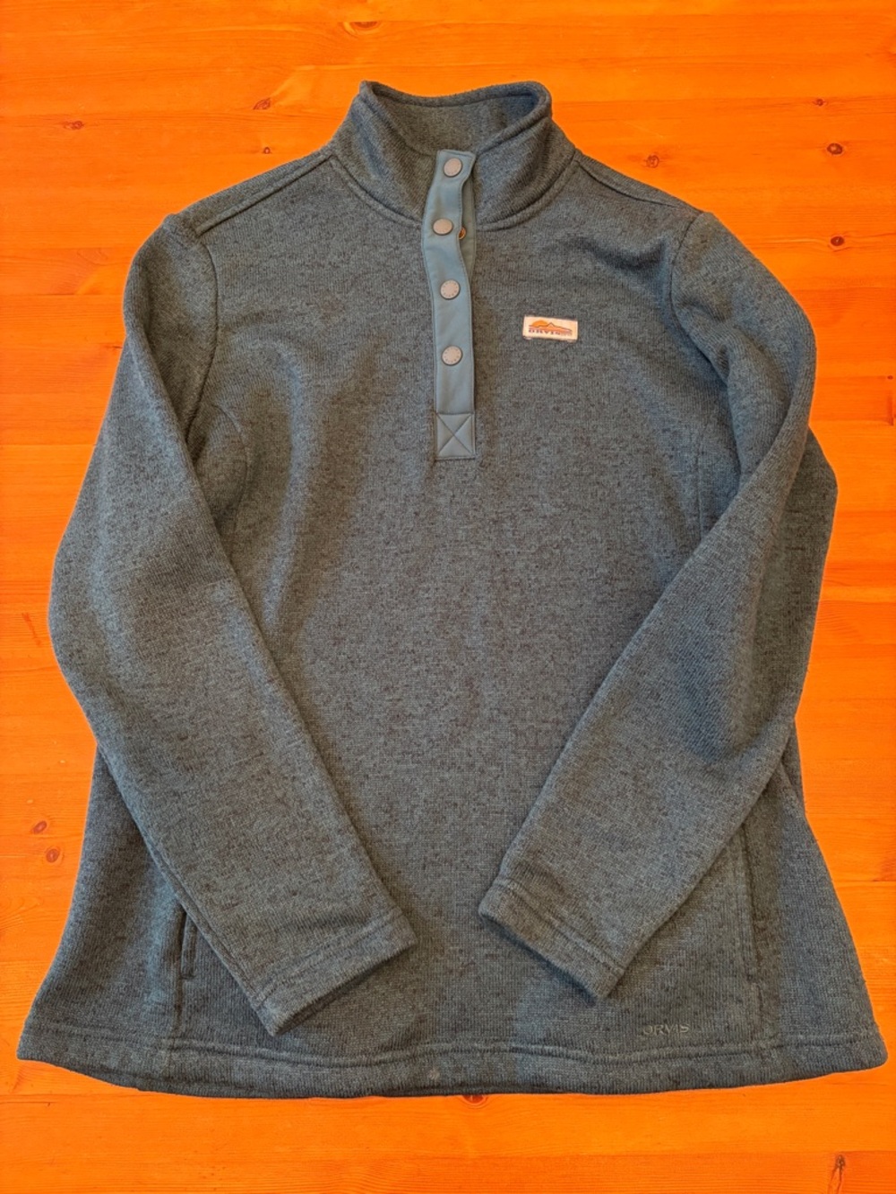 Men’s Medium ORVIS Slate Blue Snap Pullover Fleece